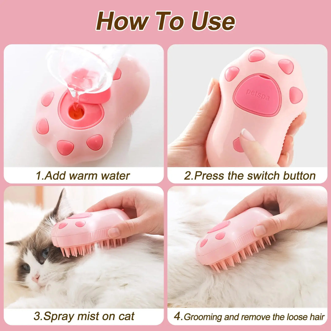 Fresh BrushPet™ 3 in 1 Pet Brush Steam